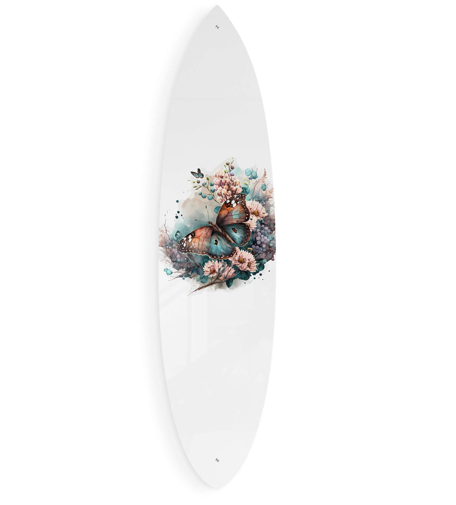 Butterflies Design Acrylic Surfboard Wall Art