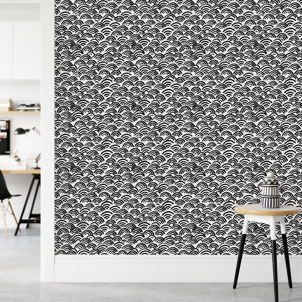 Black and White Pattern Wallpaper  uniQstiQ Geometric