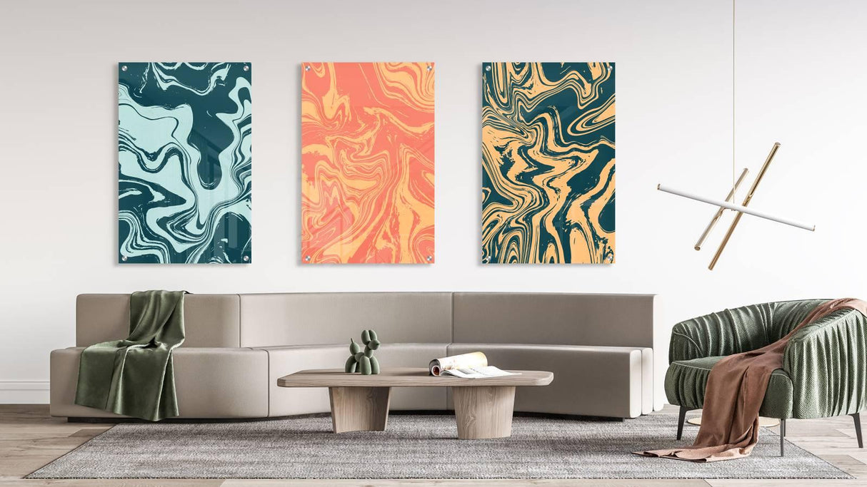 Vintage Motifs Set of 3 Prints Modern Wall Art Modern Artwork Image 1
