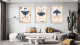 Vintage Pattern Set of 3 Prints Modern Wall Art Modern Artwork Image 1