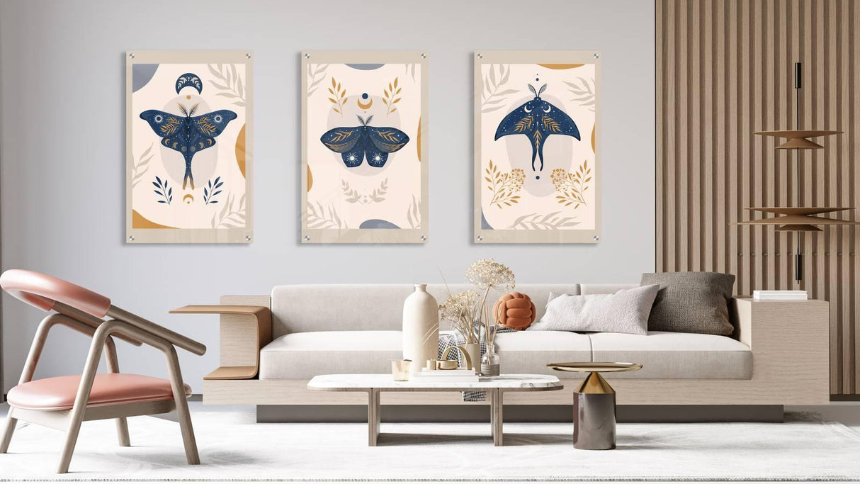 Vintage Pattern Set of 3 Prints Modern Wall Art Modern Artwork Image 2