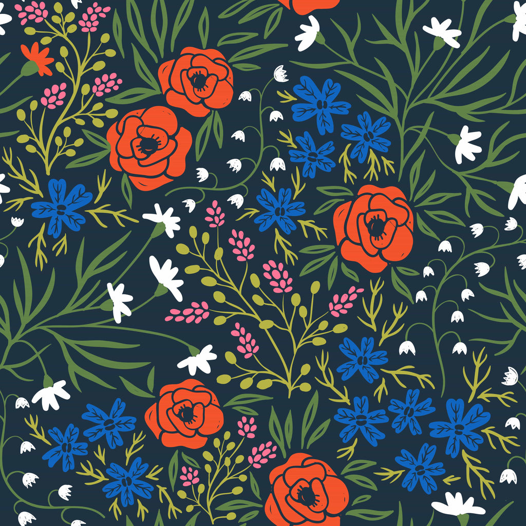 uniQstiQ Shirts Vintage Poppy Flowers Wallpaper Wallpaper