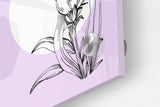 Violet Floral Pattern Set of 3 Prints Modern Wall Art Modern Artwork Image 3