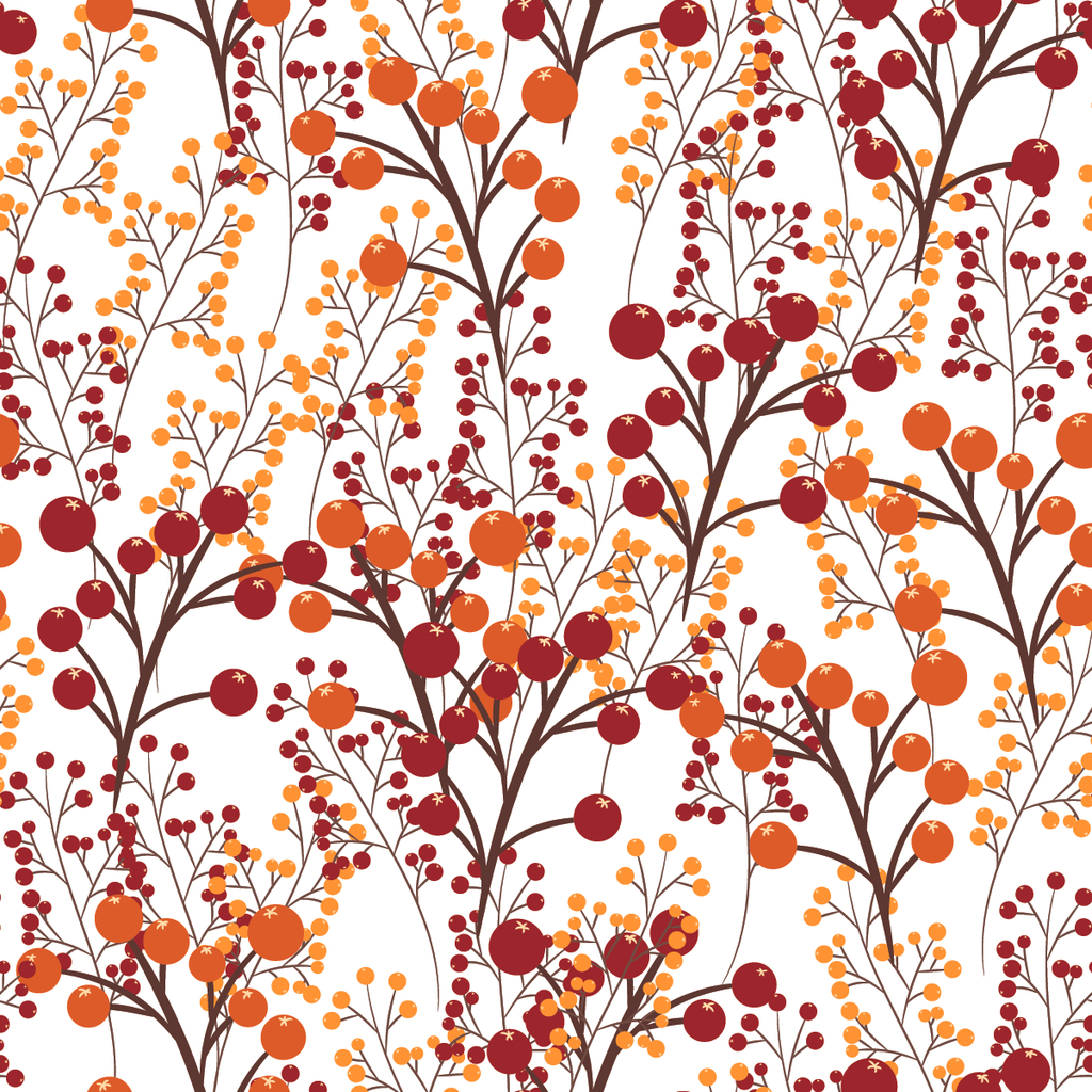 Red and Orange Berries Wallpaper  uniQstiQ Botanical
