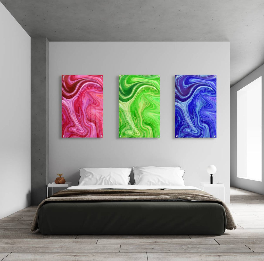 Bright Colors Set of 3 Prints Modern Wall Art Modern Artwork Image 2