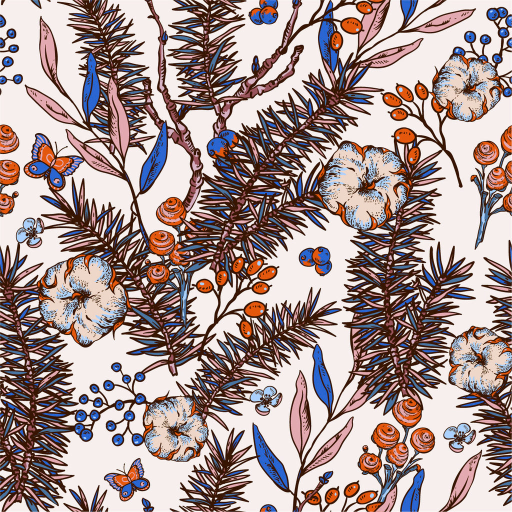 Cotton Pattern Wallpaper uniQstiQ Botanical