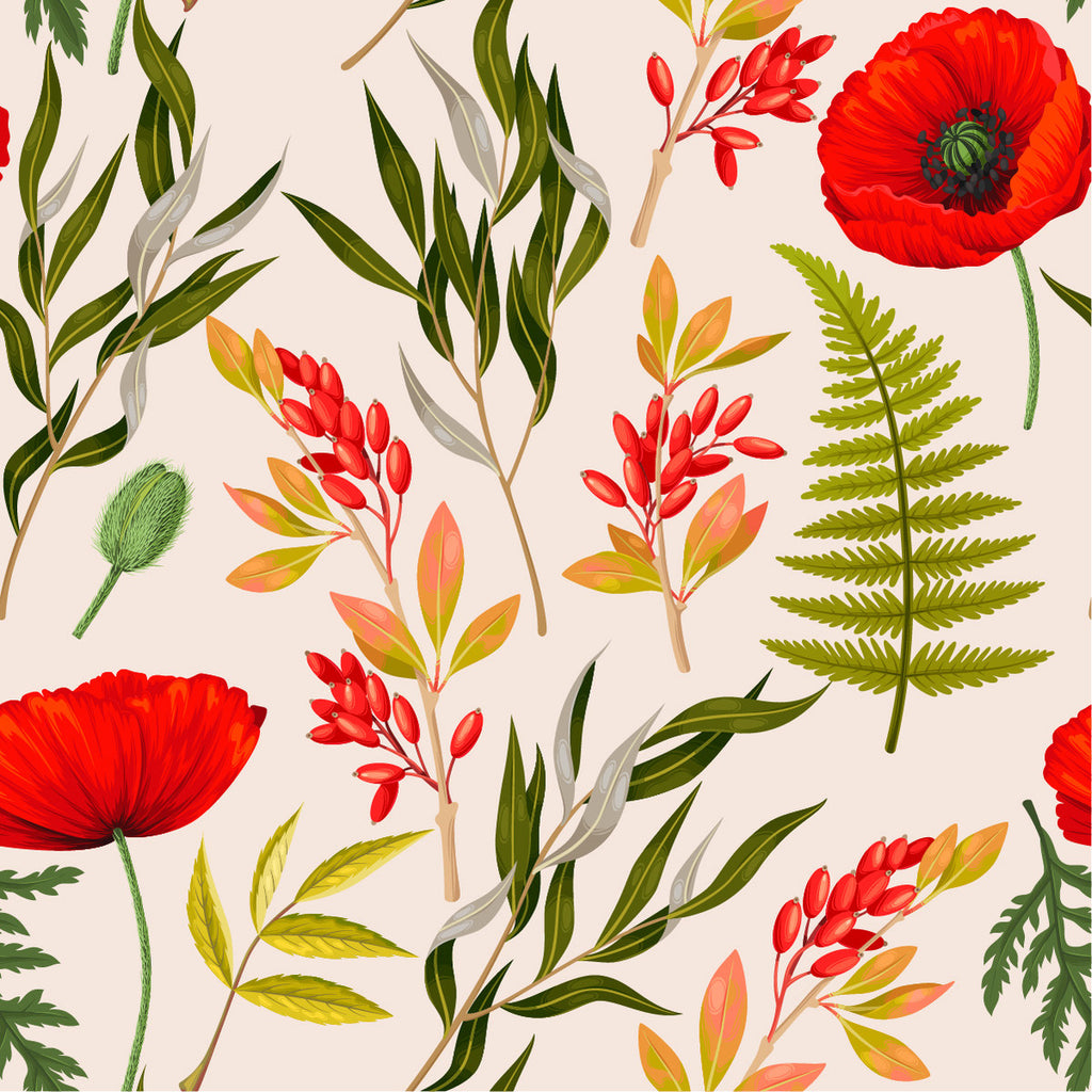 Red Poppies Wallpaper uniQstiQ Floral