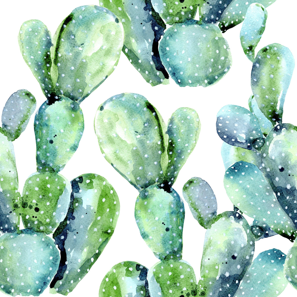 uniQstiQ Tropical Watercolor Cactus Wallpaper Wallpaper