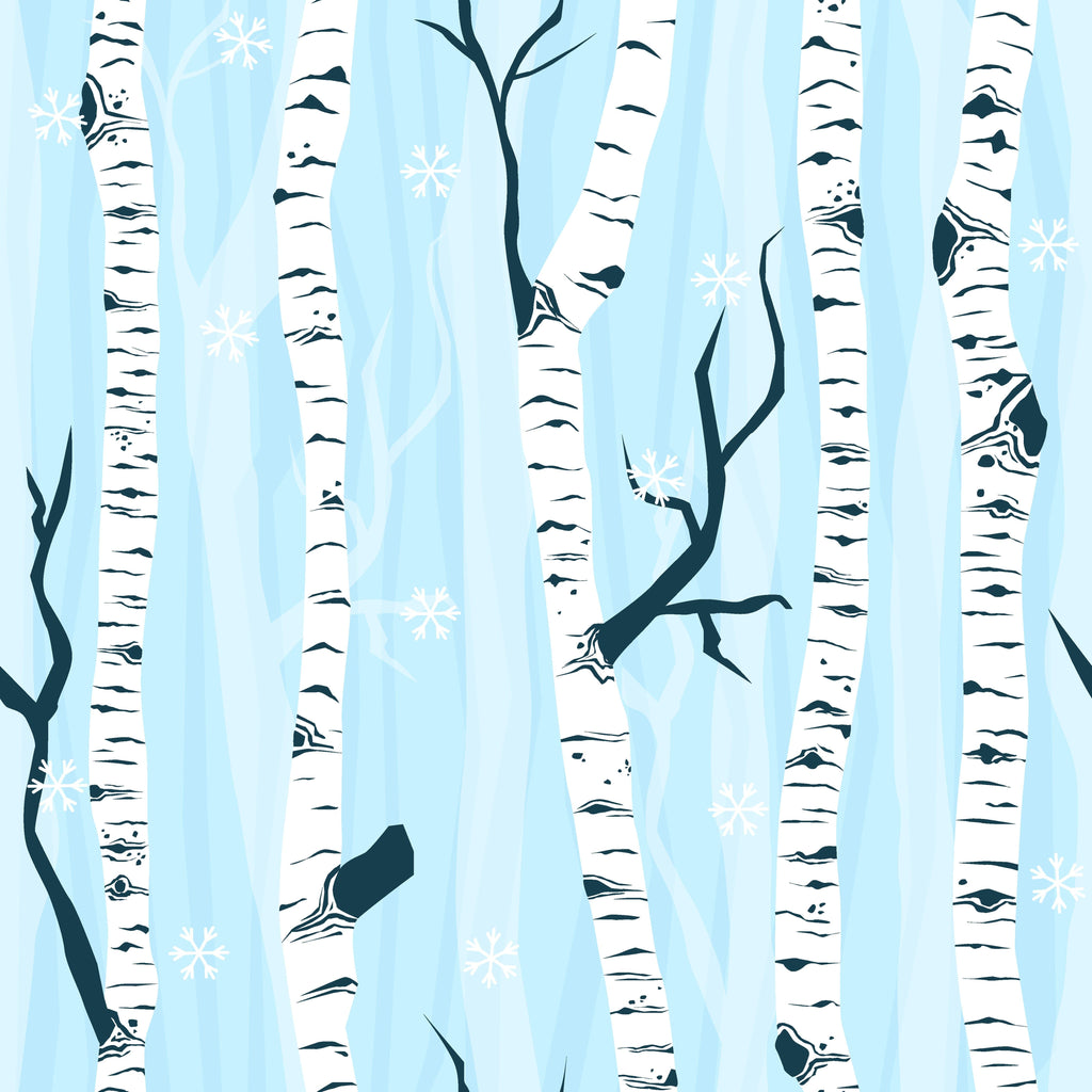 uniQstiQ Kids Winter Birch Forest Wallpaper Wallpaper
