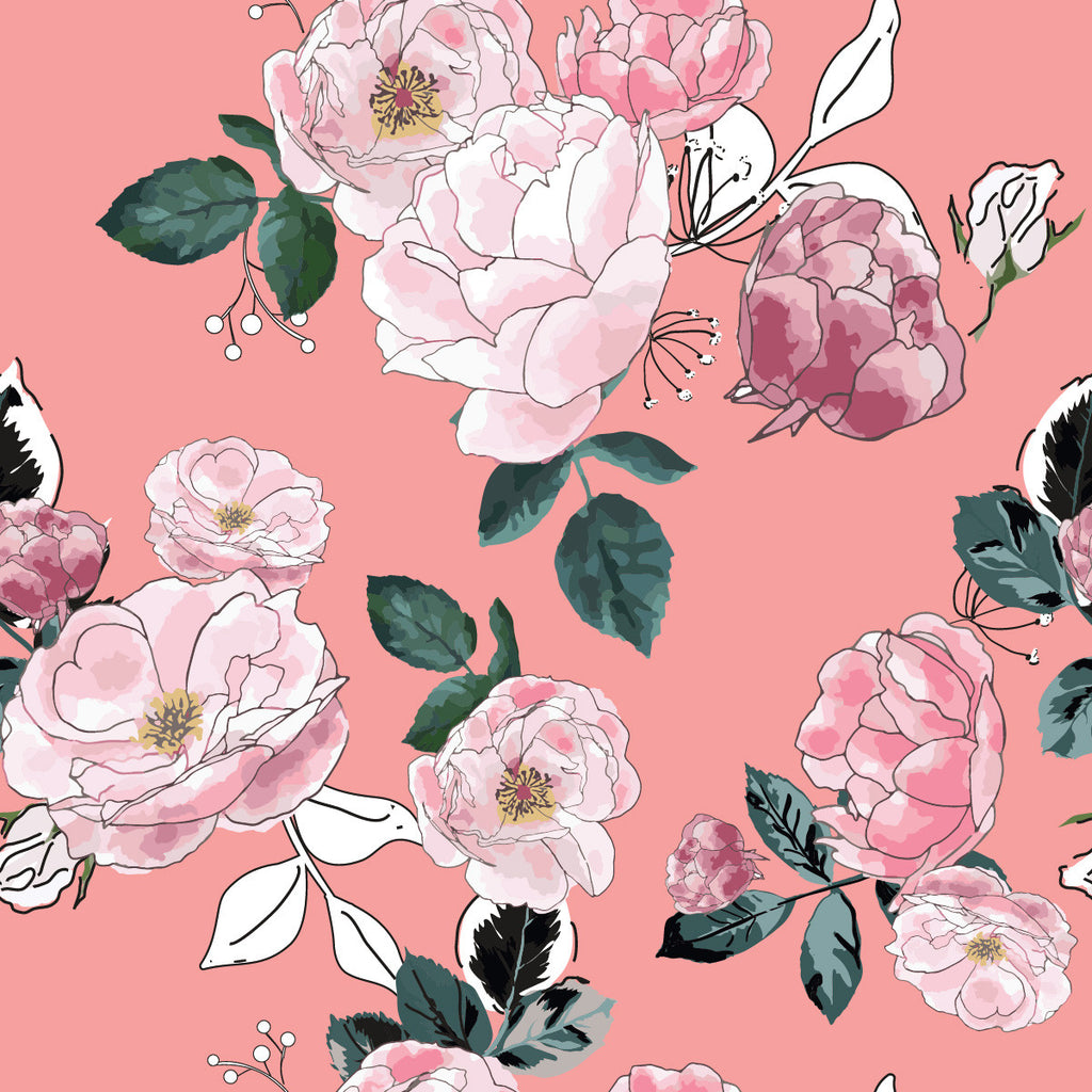 Pink Roses Wallpaper  uniQstiQ Floral