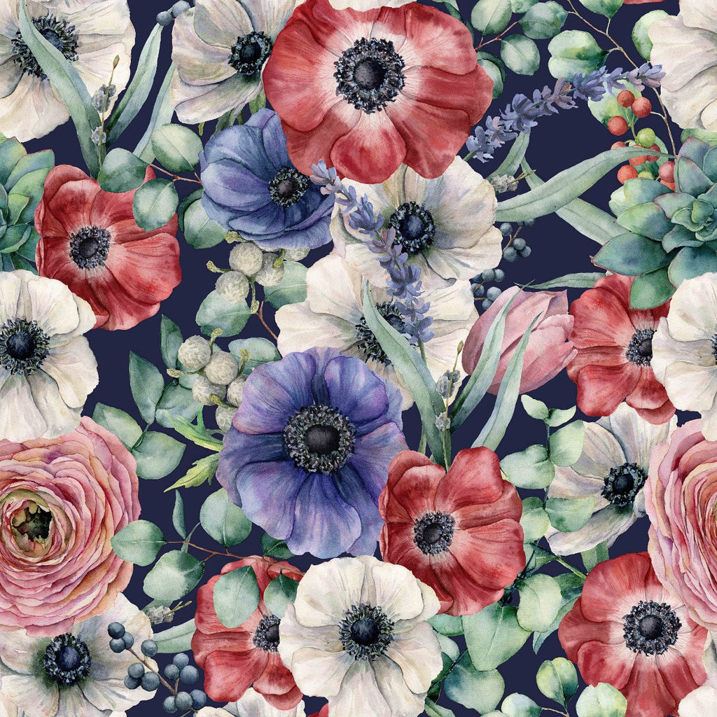Multicolored Poppies Wallpaper