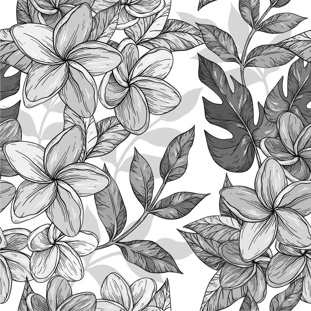 Grey Flowers Wallpaper  uniQstiQ Floral