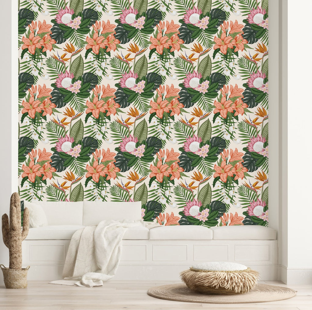 Lilies and Plants Wallpaper uniQstiQ Floral