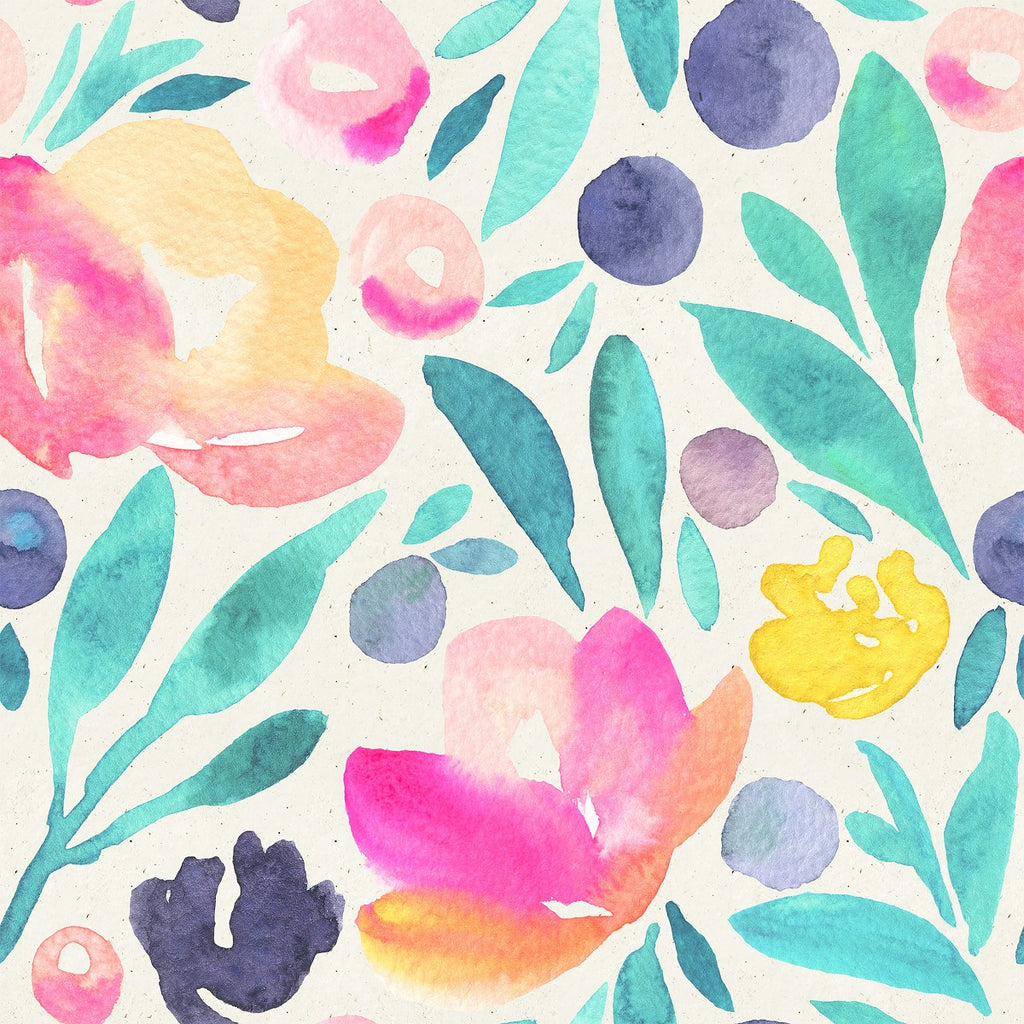 Watercolor Flowers Wallpaper uniQstiQ Floral