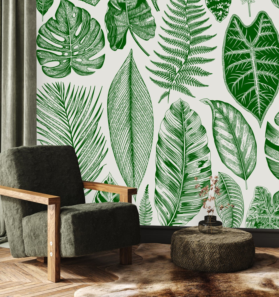 Green Leaves of Plants Wallpaper  uniQstiQ Murals